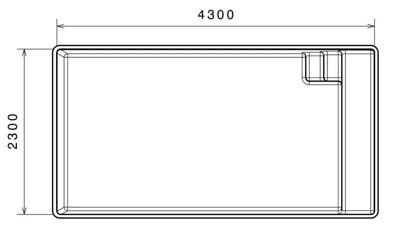 plan piscine coque PID saria