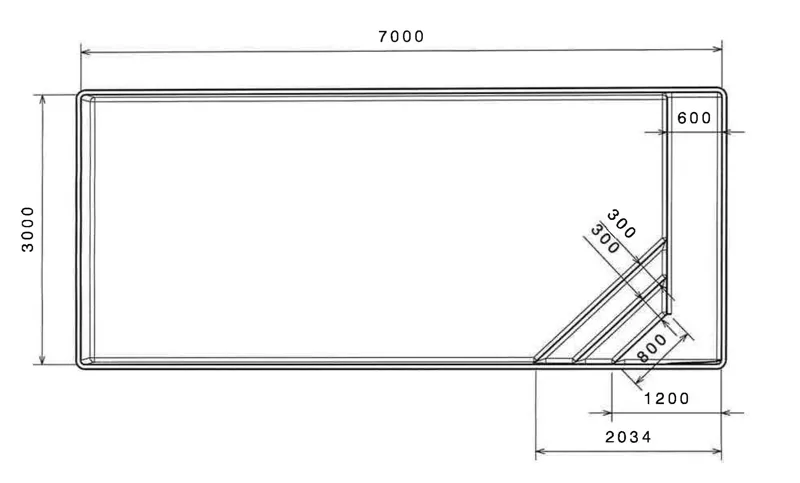 plan piscine coque PID symi