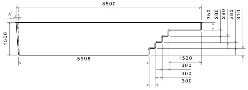 Plan piscine coque PID myconos