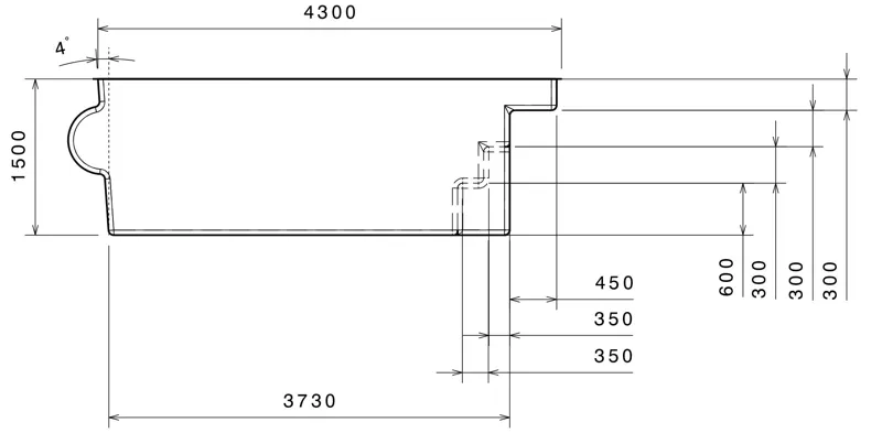 plan piscine coque PID saria premium